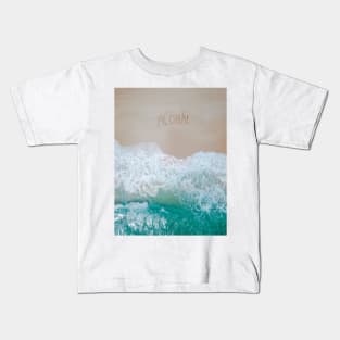 Aloha Bright Ocean Beach Waves - Aesthetic Kids T-Shirt